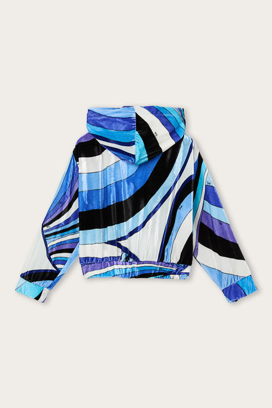 Iride Print Velvet Sweatshirt