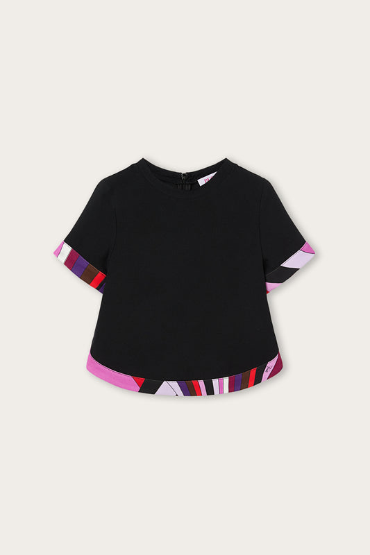 Top con Bordi Stampati