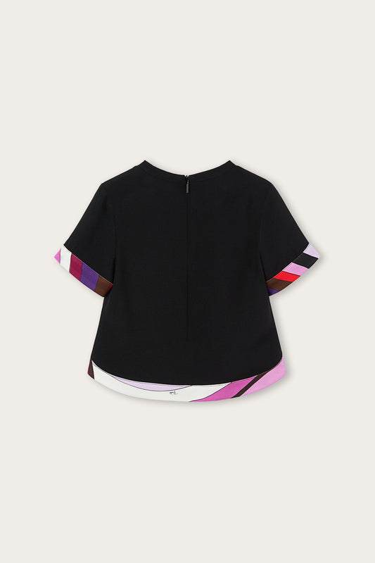 Top con Bordi Stampati