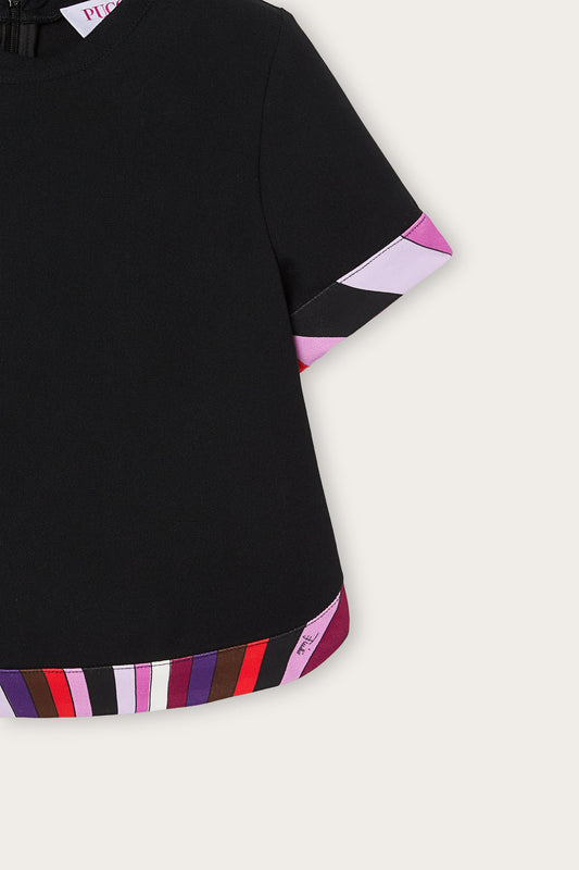 Top con Bordi Stampati