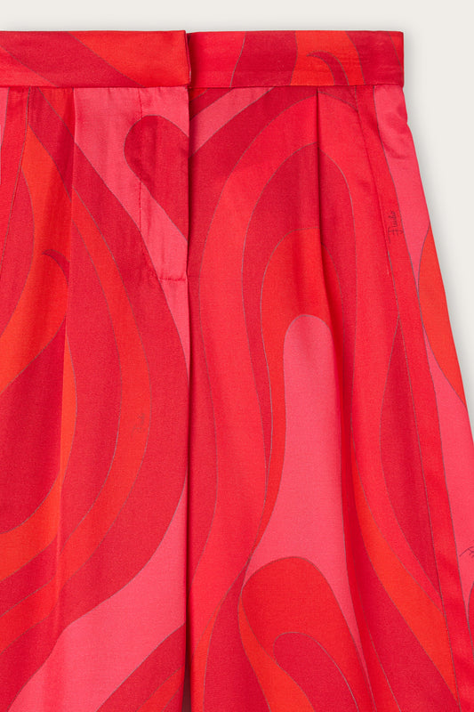 Wide-leg Marmo Print Pants