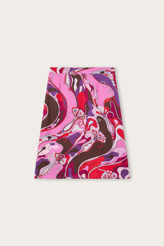 Gonna in Stampa Orchidee