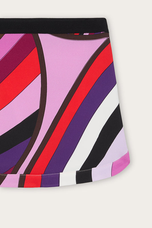 Iride Print Mini Skirt