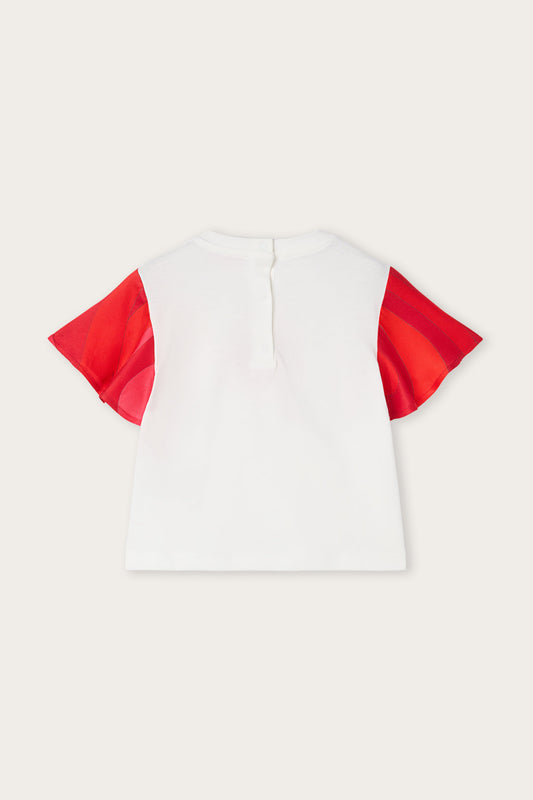 T-shirt with Printed Sleeves