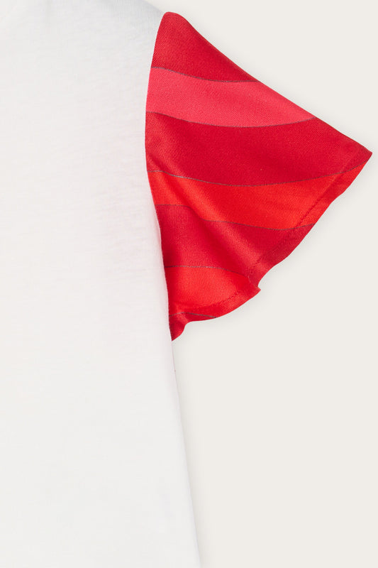 T-shirt with Printed Sleeves