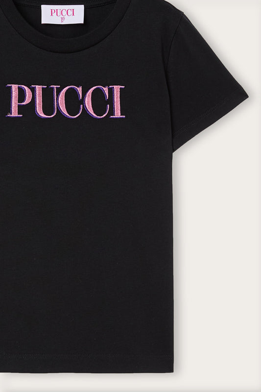 T-shirt with Embroidered Logo