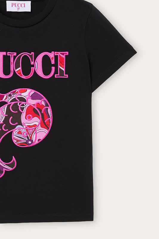 T-shirt with Macro Embroidery