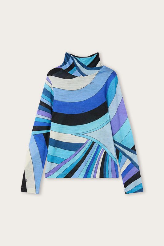 Iride Print Turtleneck