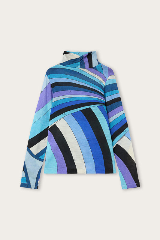 Iride Print Turtleneck