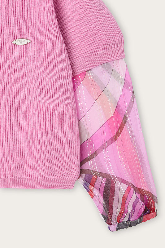 Maglione con Maniche in Voile