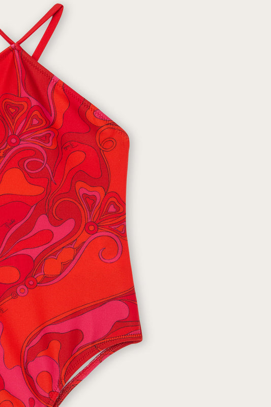 Orchidee Print Newborn Swimsuit