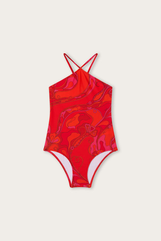 Orchidee Print Swimsuit