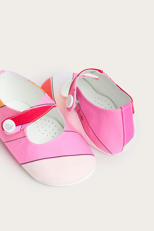 Iride Print Newborn Ballerina Flats