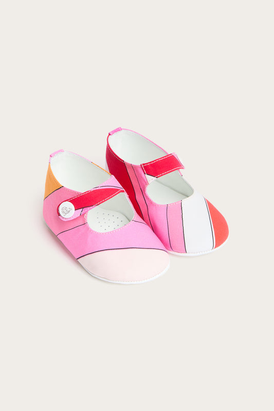 Iride Print Newborn Ballerina Flats