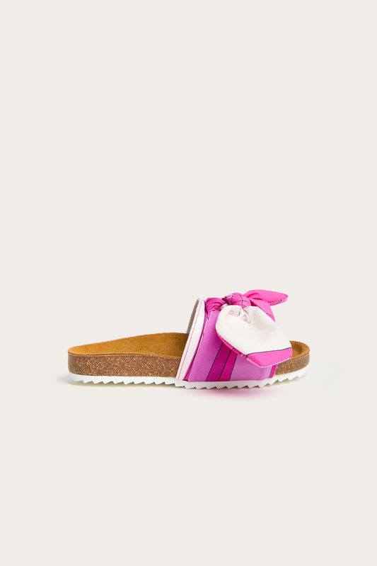 Onde Print Bow Sandals
