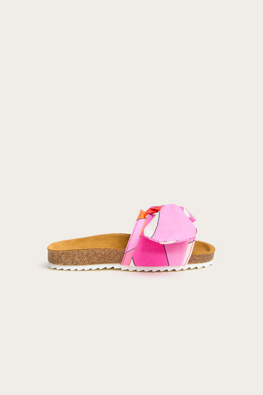 Iride Print Bow Sandals