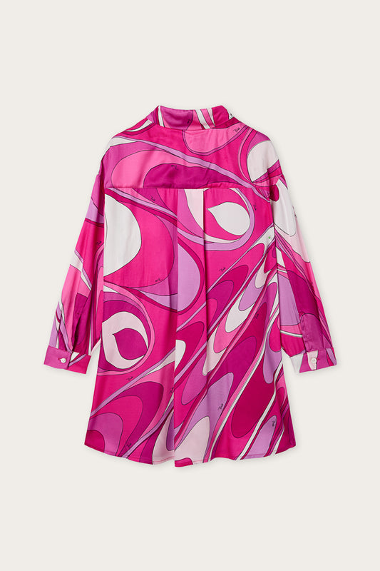 Onde Print Chemisier Dress