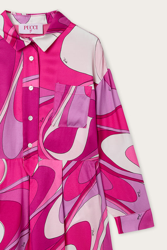 Onde Print Chemisier Dress