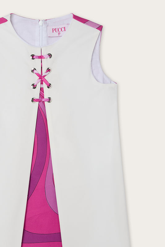 Dress with Marmo Printed Details