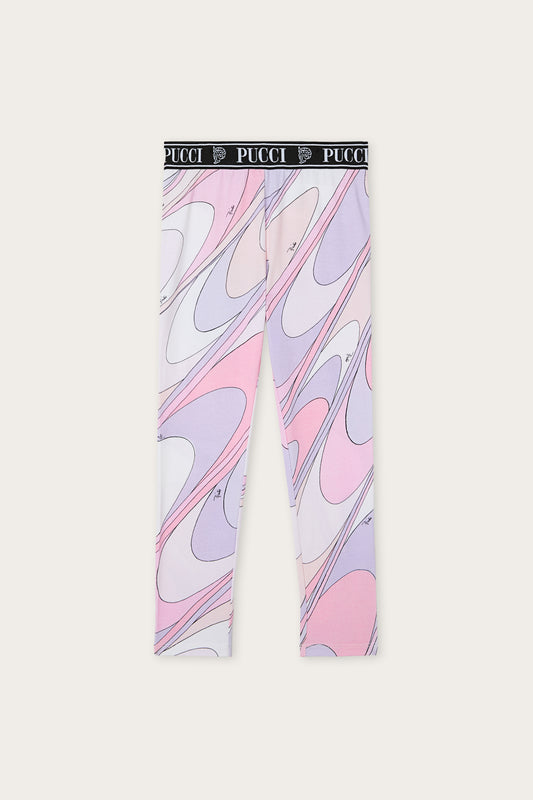 Onde Print Leggings with Waistband