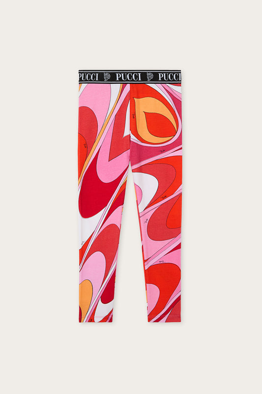 Onde Print Leggings with Waistband