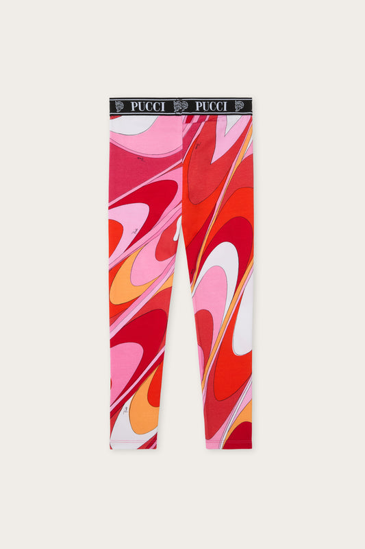 Onde Print Leggings with Waistband