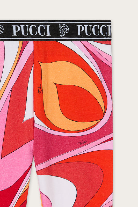 Onde Print Leggings with Waistband