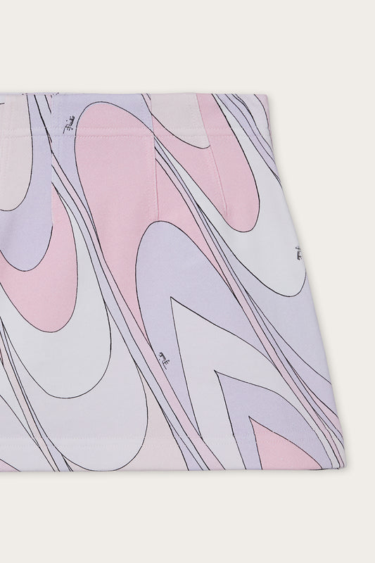 Onde Print Fleece Skirt