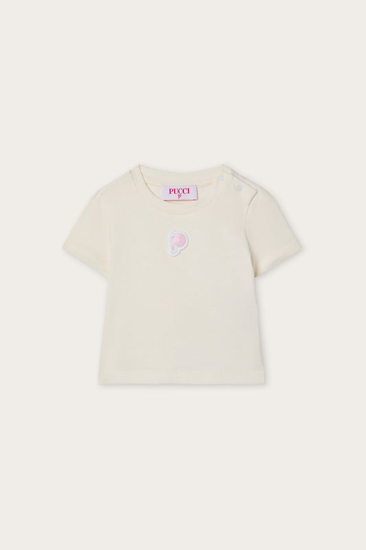 T-shirt with Embroidered Patch