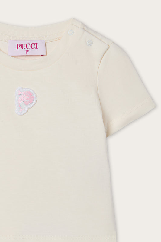 T-shirt with Embroidered Patch