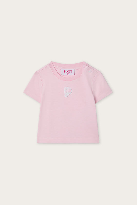 T-shirt with Embroidered Patch