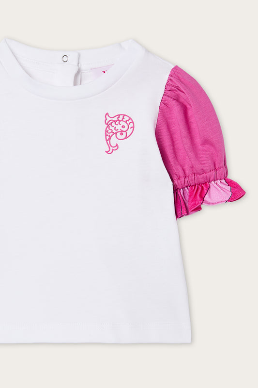 T-shirt with Embroidered Logo