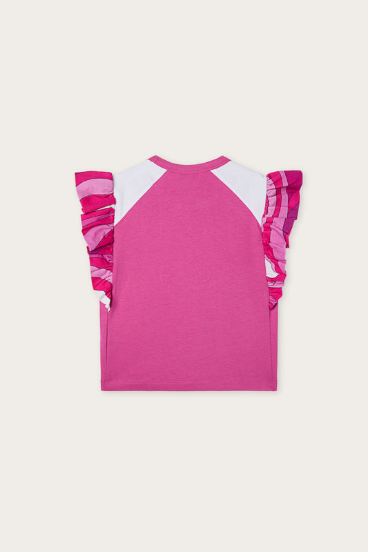 T-shirt with Printed Sleeves