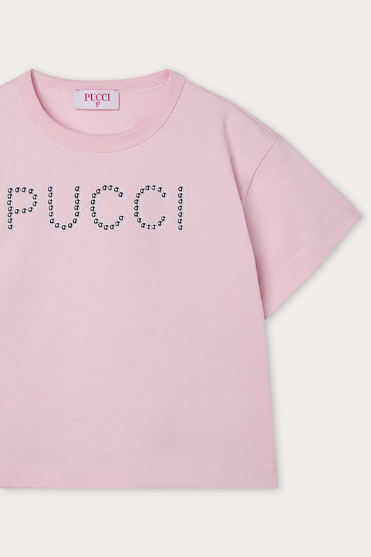 T-shirt with Decorated Logo