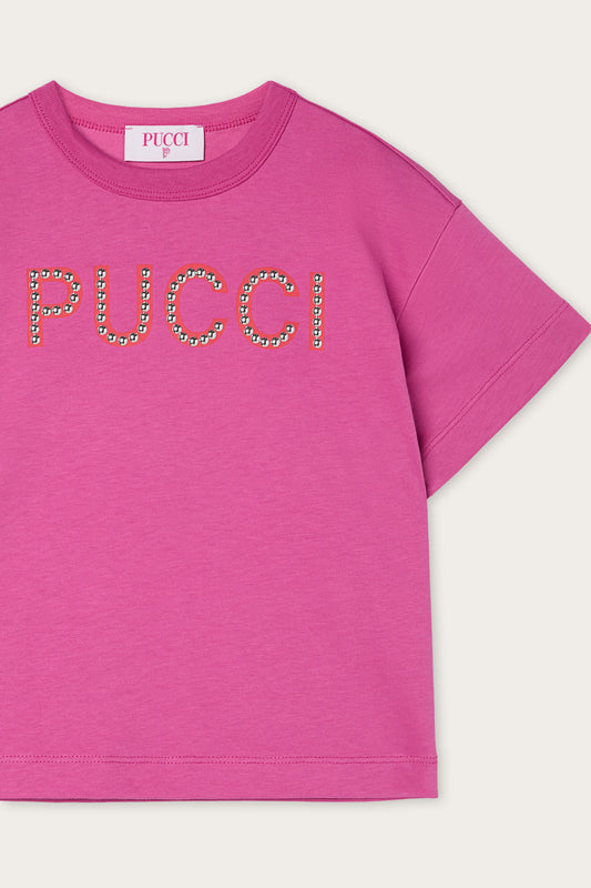 T-shirt with Decorated Logo