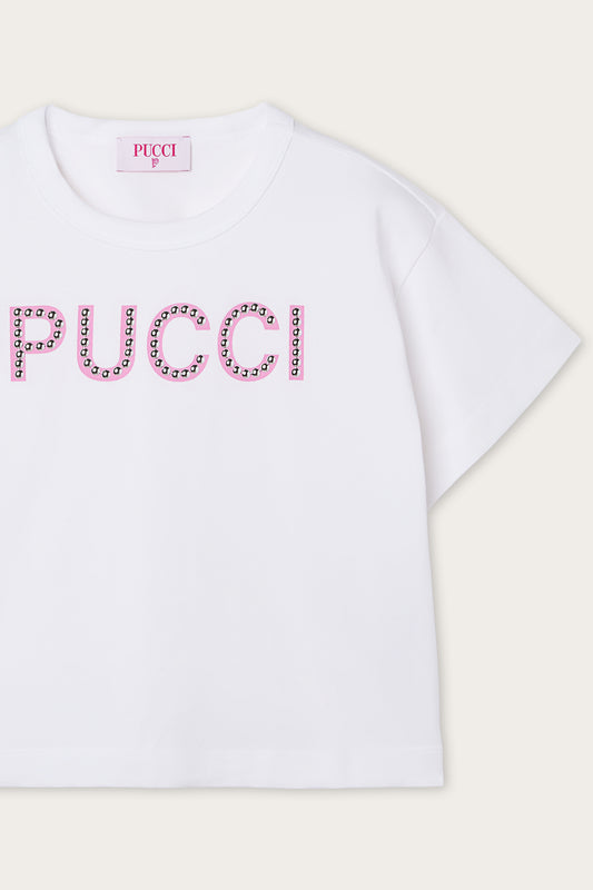 T-shirt with Decorated Logo