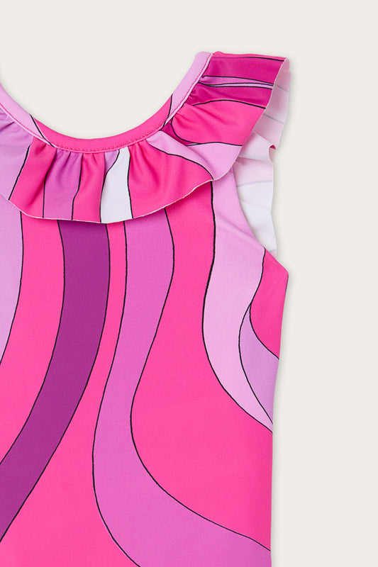 Marmo Print One-Piece Swimsuit