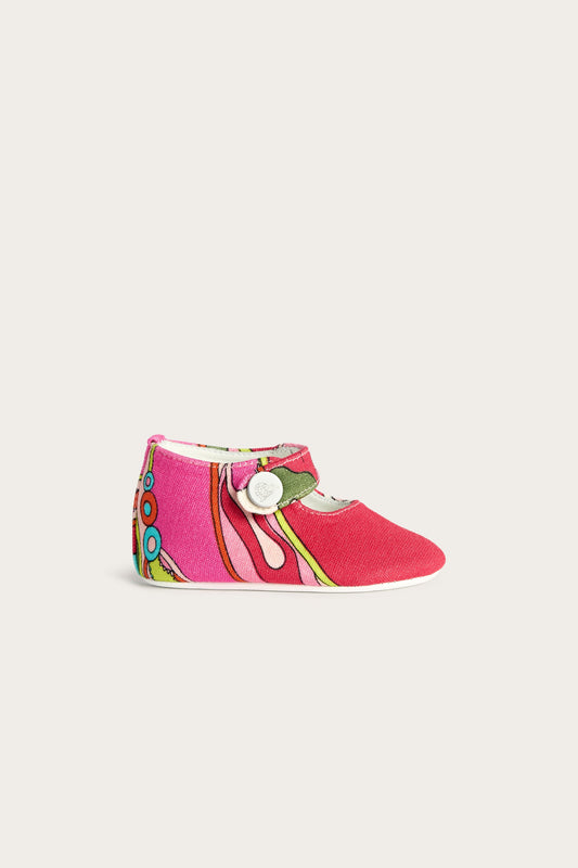Orchidee Print Baby Ballet Flats