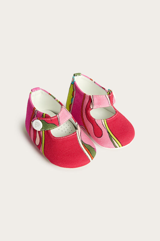 Orchidee Print Baby Ballet Flats