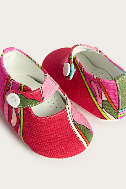 Orchidee Print Baby Ballet Flats