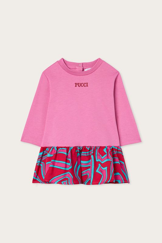 Labirinto Print Cotton Jersey Dress