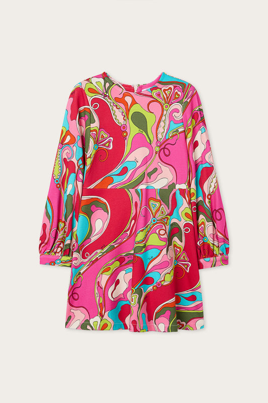 Orchidee Print Dress
