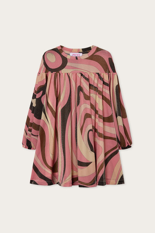 Marmo Print Lurex Dress