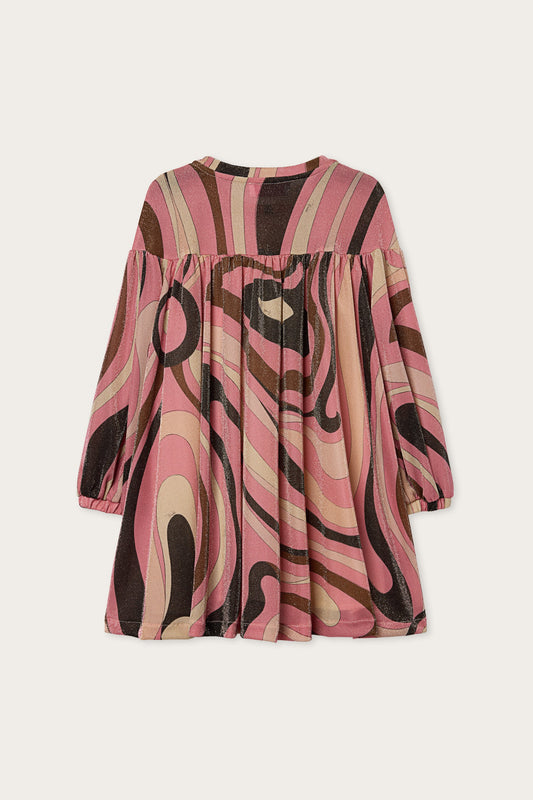 Marmo Print Lurex Dress