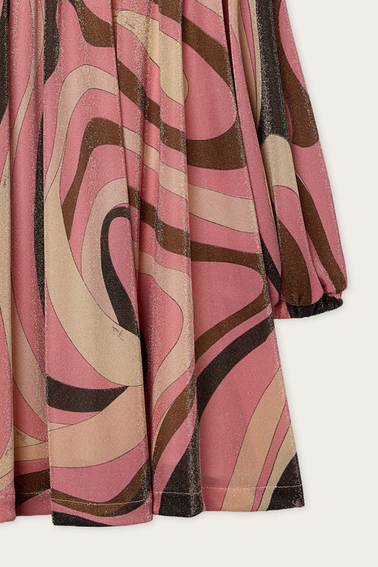Marmo Print Lurex Dress