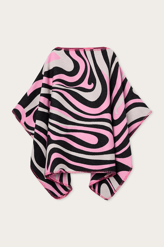 Marmo Print Flanel Cape