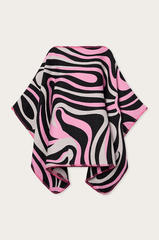 Marmo Print Flanel Cape