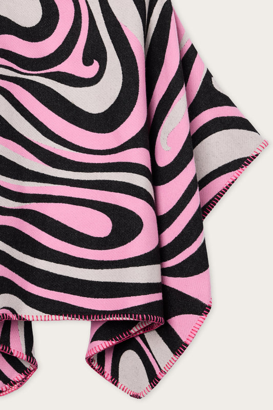 Marmo Print Flanel Cape