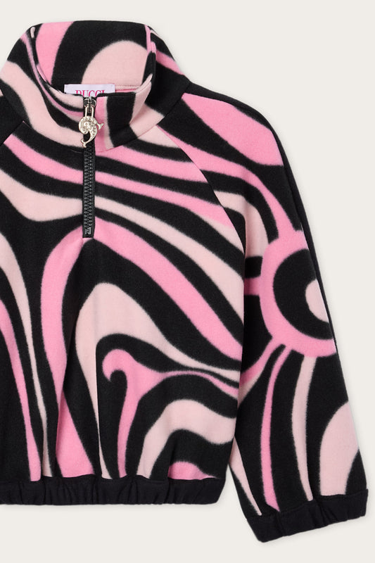 Marmo Print Velvet Sweatshirt