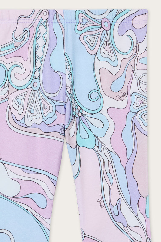 Leggings in Stampa Orchidee